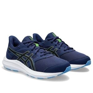 ASICS JOLT 4 GRADE SCHOOL SHOES LACE UP Size 3 1/2 Blue Expanse/Black